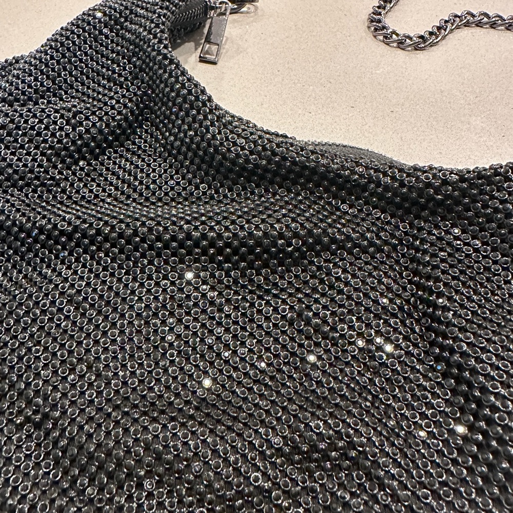 Anthropologie Crescent Rhinestone Bag - Picture 6 of 8